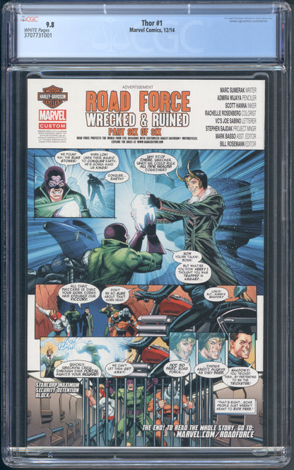 Thor #1 - CGC 9.8 - First Jane Foster