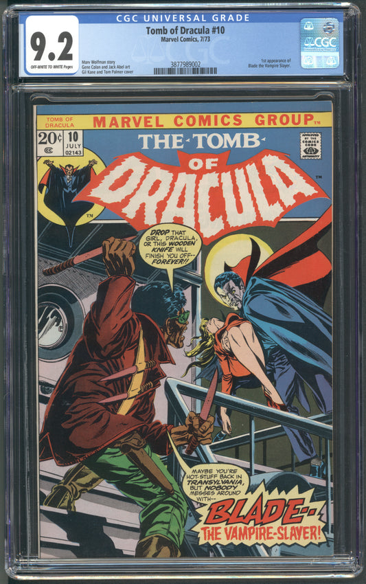 Tomb of Dracula #10 CGC 9.2 / 1st Blade Appearance /