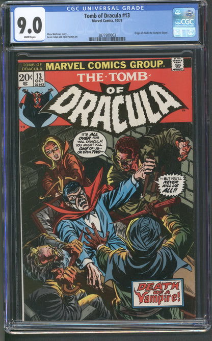 Tomb of Dracula #13 CGC 9.0 / Origin of Blade