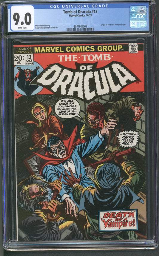 Tomb of Dracula #13 CGC 9.0 / Origin of Blade