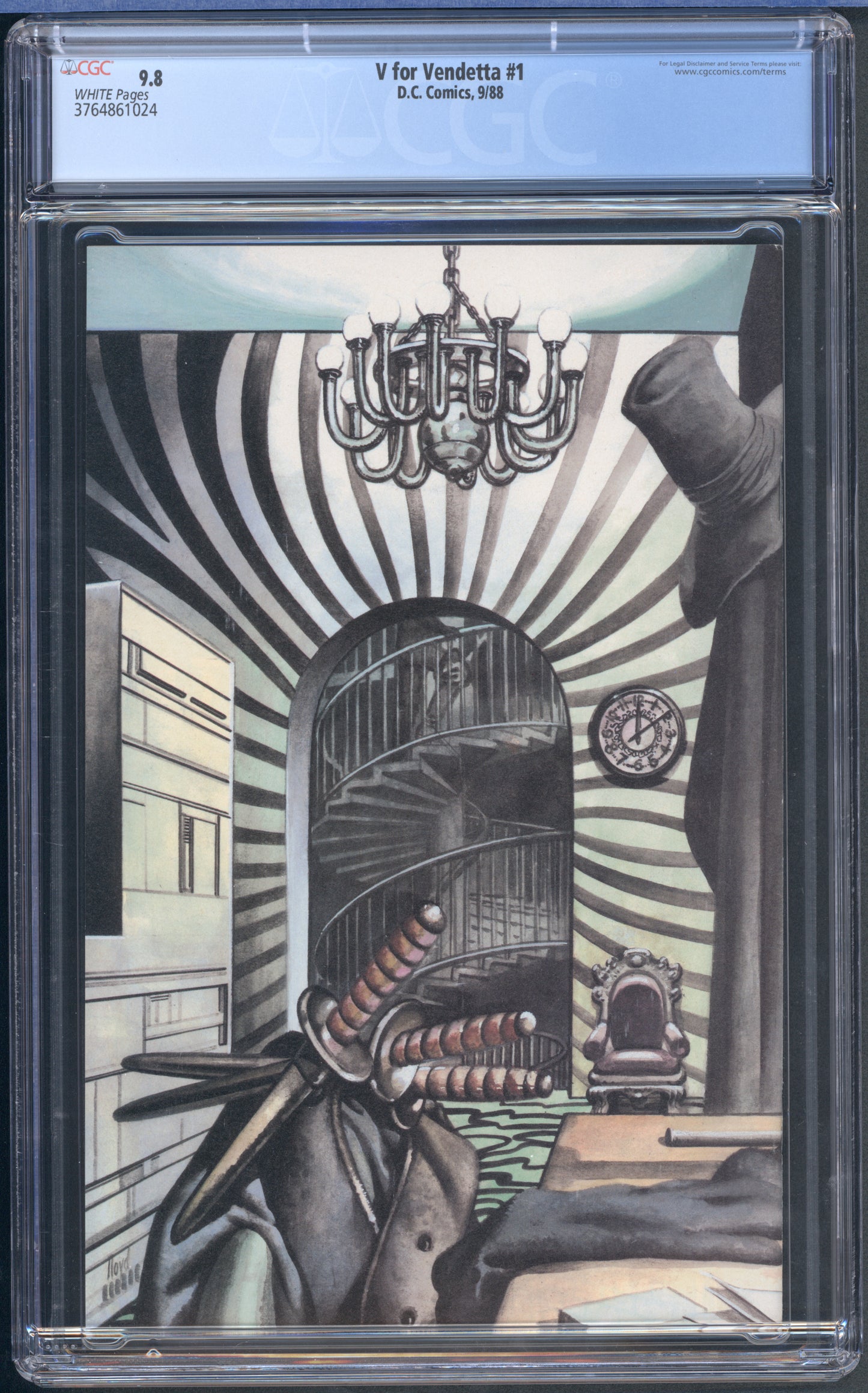 V For Vendetta #1 CGC 9.8 / White Pages / 1st Appearance of 'V'