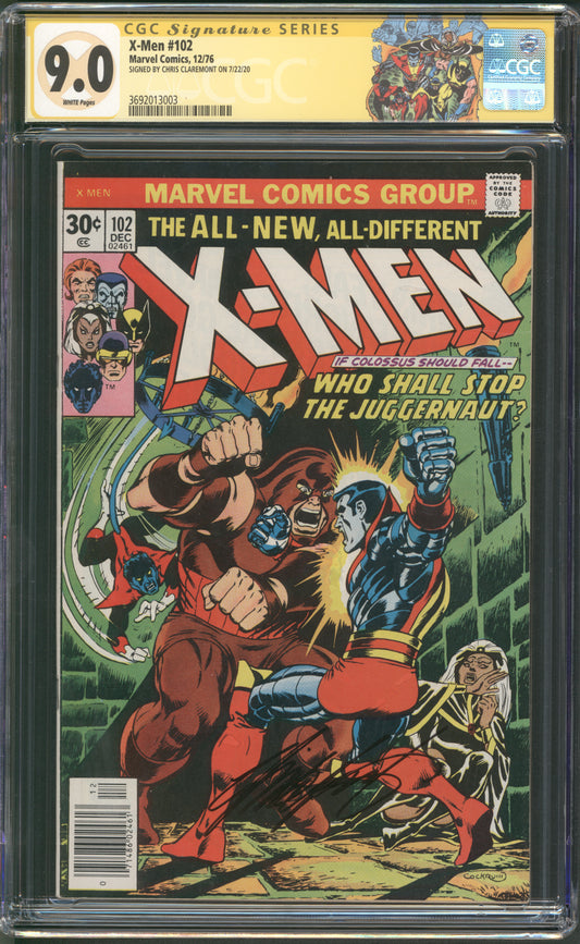 X-Men #102 CGC 9.0 / Signature Series Chris Claremont