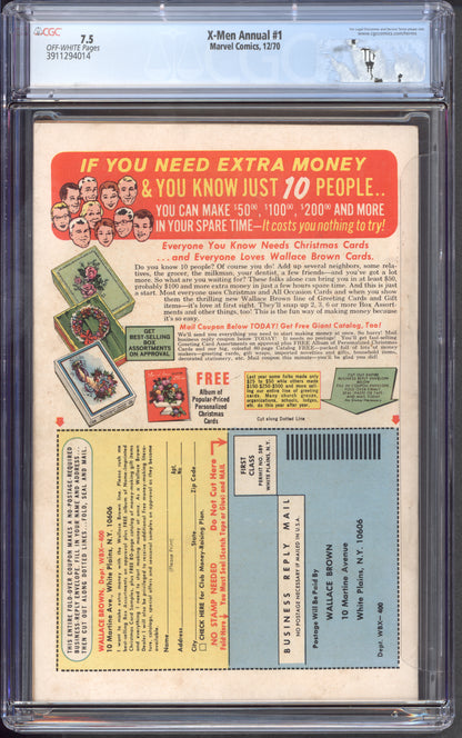 X-Men Annual #1 CGC 7.5