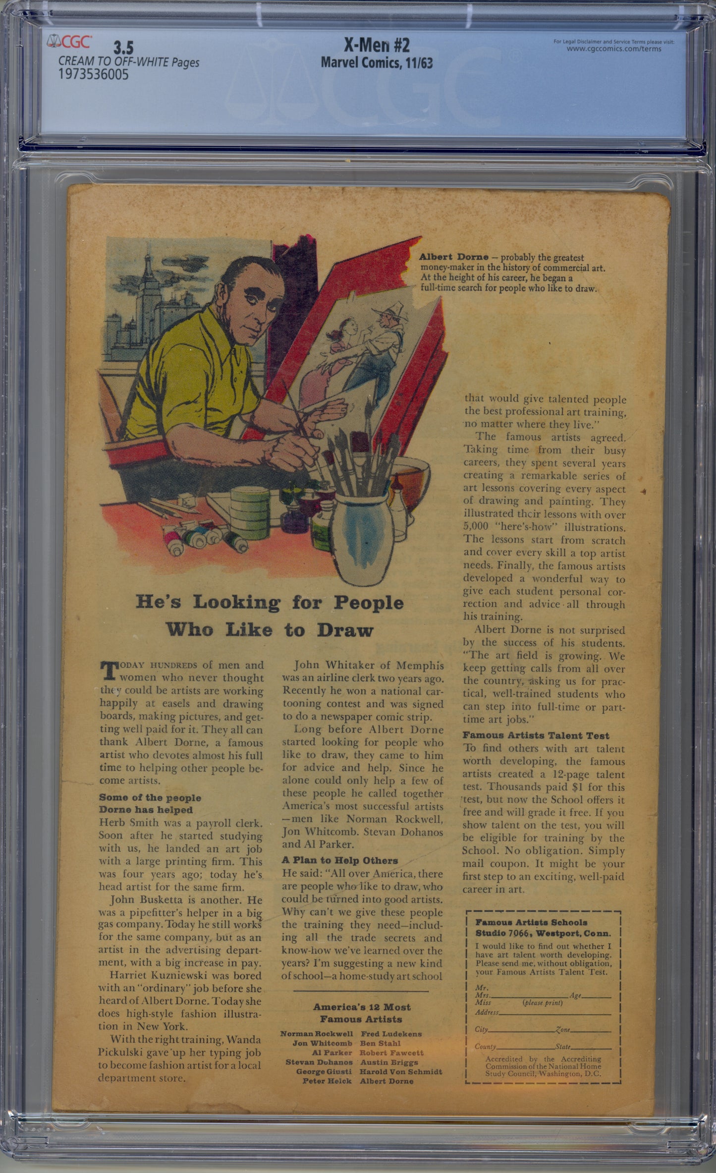 X-Men #2 CGC 3.5