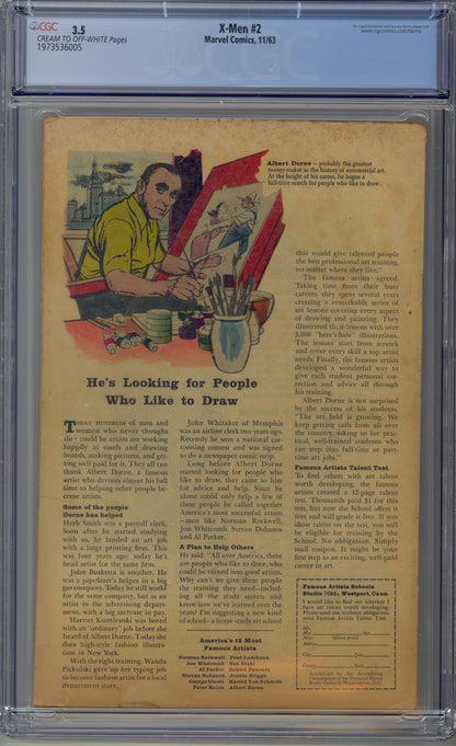 X-Men #2 CGC 3.5