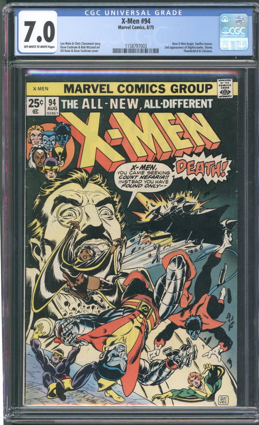 X-men #94 CGC 7.0 (First New Team)