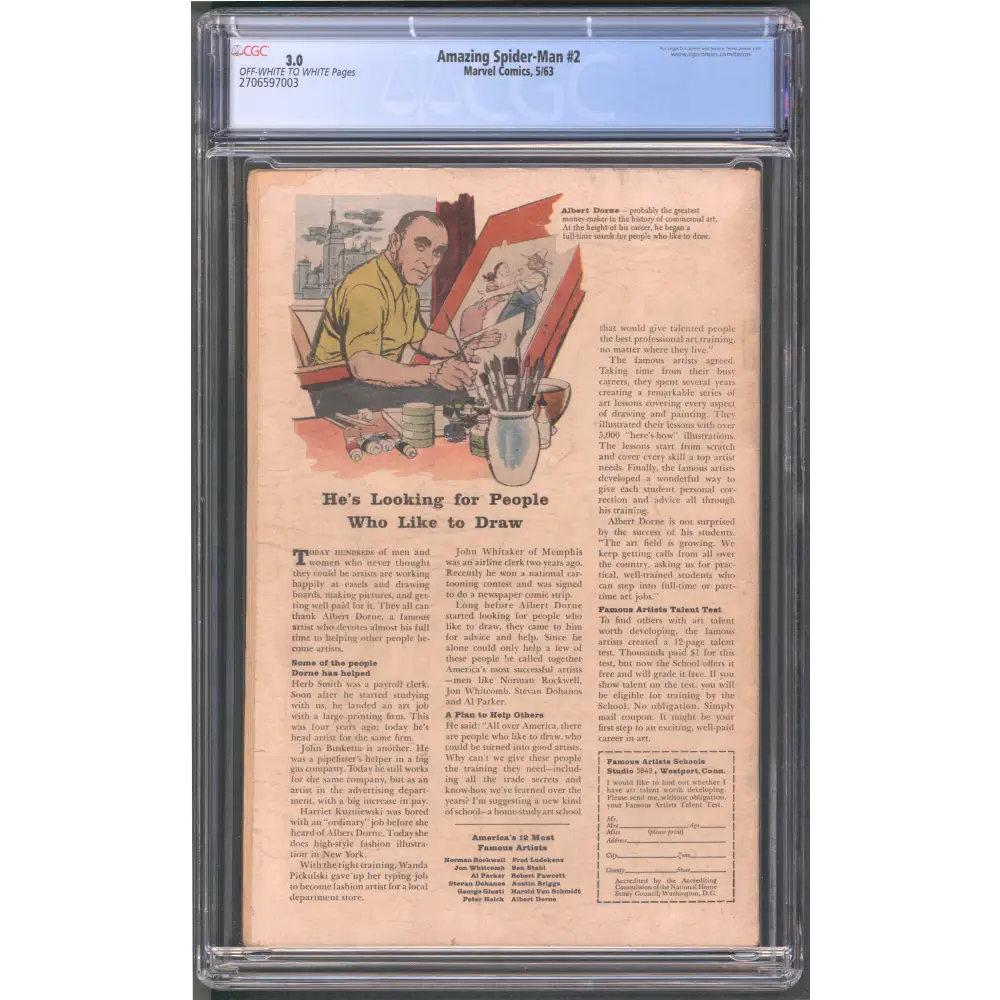 Amazing Spider-Man #2 CGC 3.0 / 1st Appearance of The Vulture