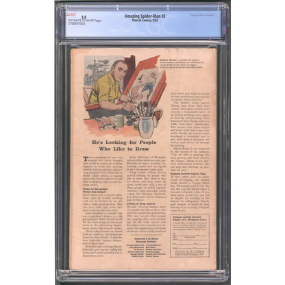 Amazing Spider-Man #2 CGC 3.0 / 1st Appearance of The Vulture