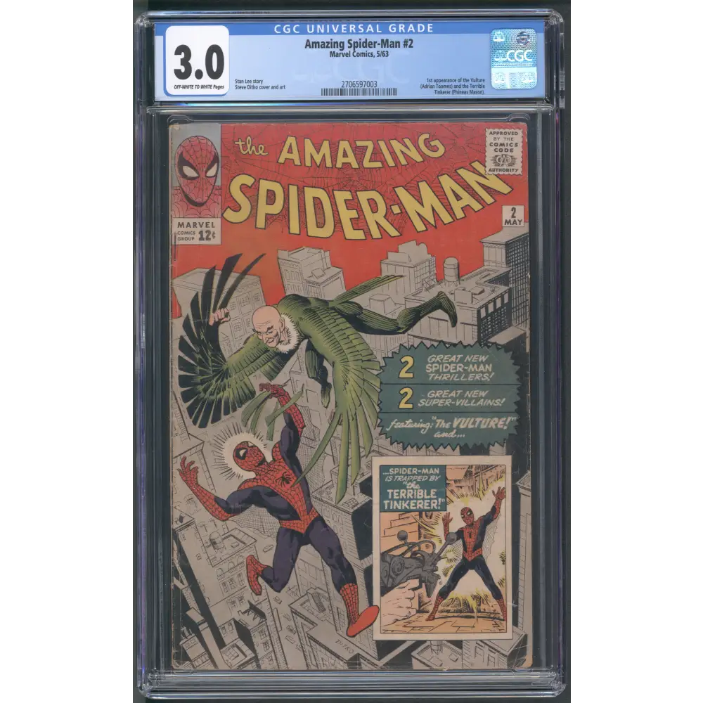 Amazing Spider-Man #2 CGC 3.0 / 1st Appearance of The Vulture