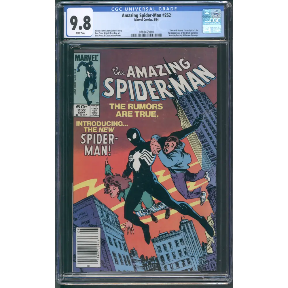 Amazing Spider-Man #252 CGC 9.8 / White Pages / Newsstand