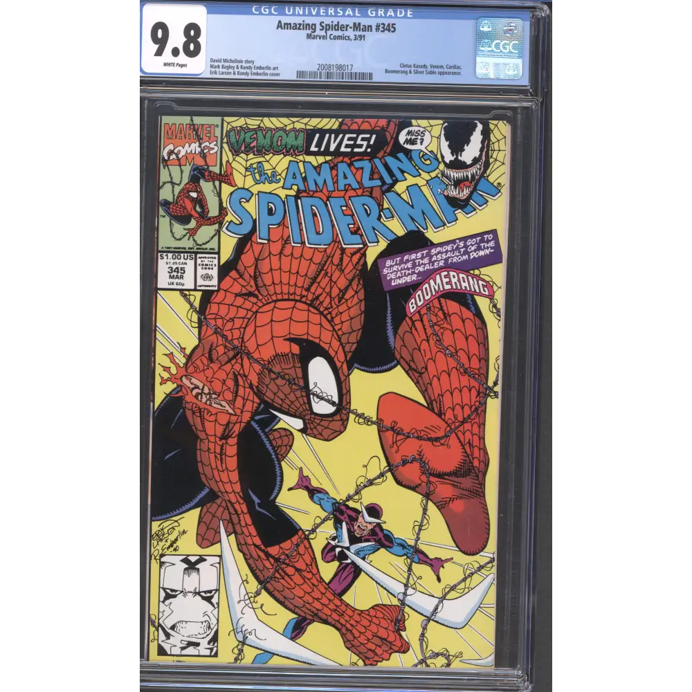 Amazing Spider-Man #345 / CGC 9.8 / White Pages