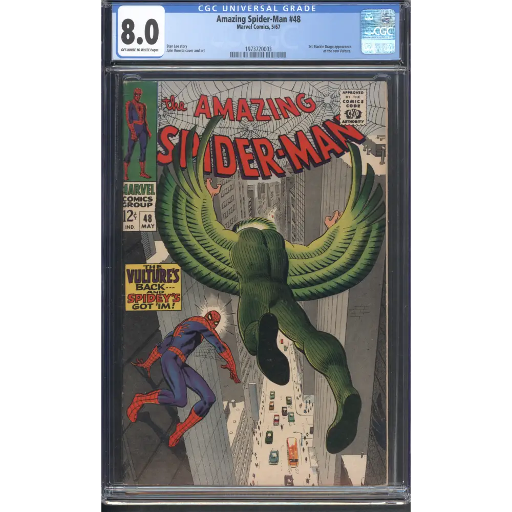 Amazing Spider-Man #48 / CGC 8 / 1st Blackie Drago appearance as the new Vulture - Front Cover