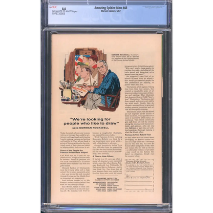 Amazing Spider-Man #48 / CGC 8 / 1st Blackie Drago appearance as the new Vulture - Back Cover