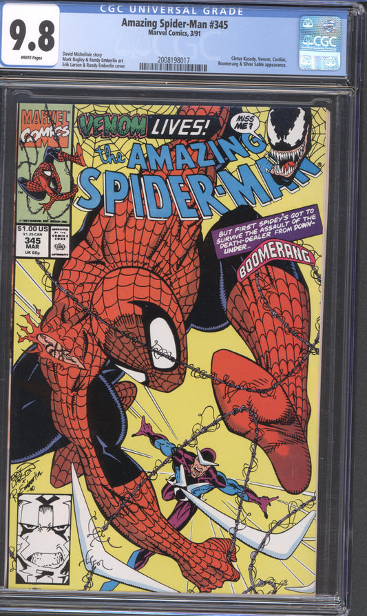 Amazing Spider-Man #345 / CGC 9.8 / White Pages