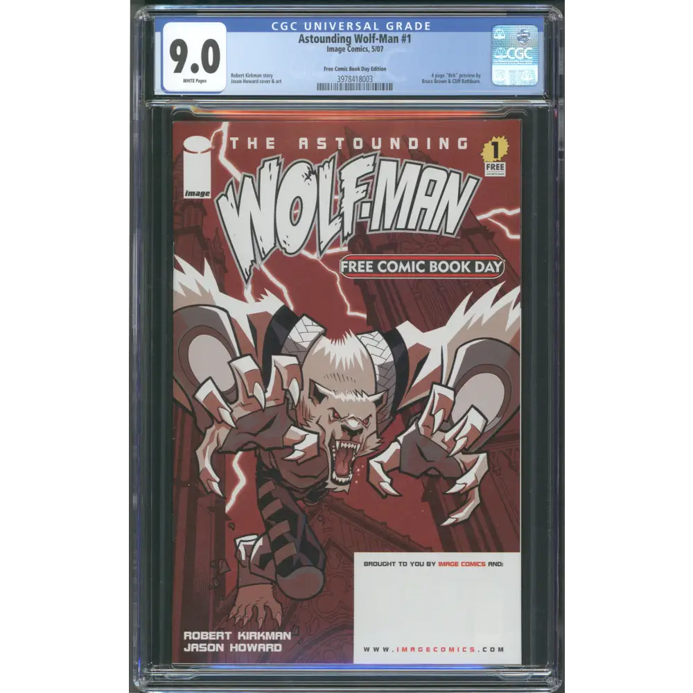 Astounding Wolf-Man #1 / CGC 9.0 / White Pages