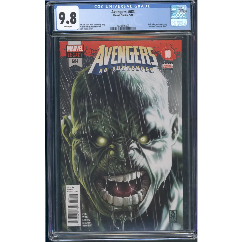 Avengers #684 CGC 9.8 / 1st Immortal Hulk / White Pages