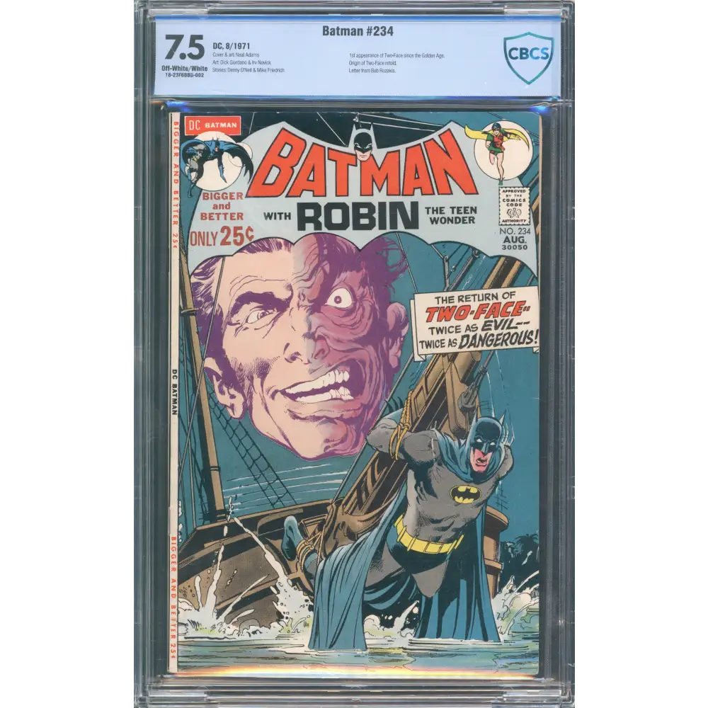 Batman #234 CGC 7.5 / First Two Face (Harvey Dent) / Silver Age Key