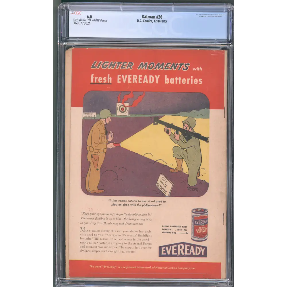 Batman #26 CGC 6.0 / Golden Age Batman