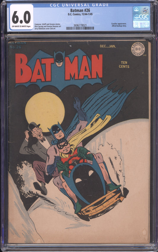 Batman #26 / CGC 6 / Cavalier appearance. Alfred backup story. - Front Cover
