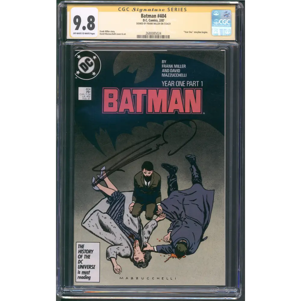 Batman #404 CGC 9.8 Signature Series - Frank Miller Verified