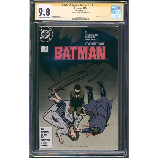 Batman #404 CGC 9.8 Signature Series - Frank Miller Verified