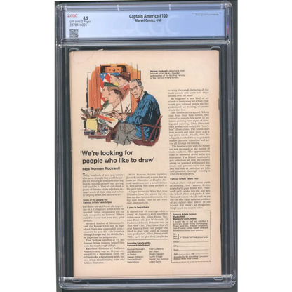 Captain America #100 / CGC 4.5 / Jack Kirby / 1st Issue from ToS
