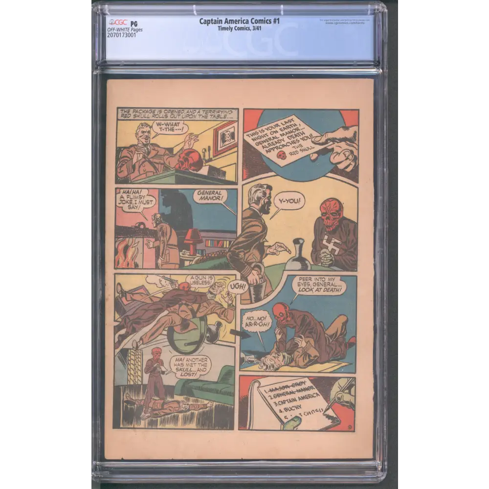 Captain America Comics #1 - 1st Captain America - PG Only