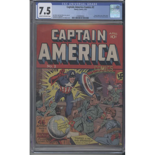 Captain America Comics #2 / CGC 7.5 / Iconic Hitler Cover - 2nd Cap - Rare!