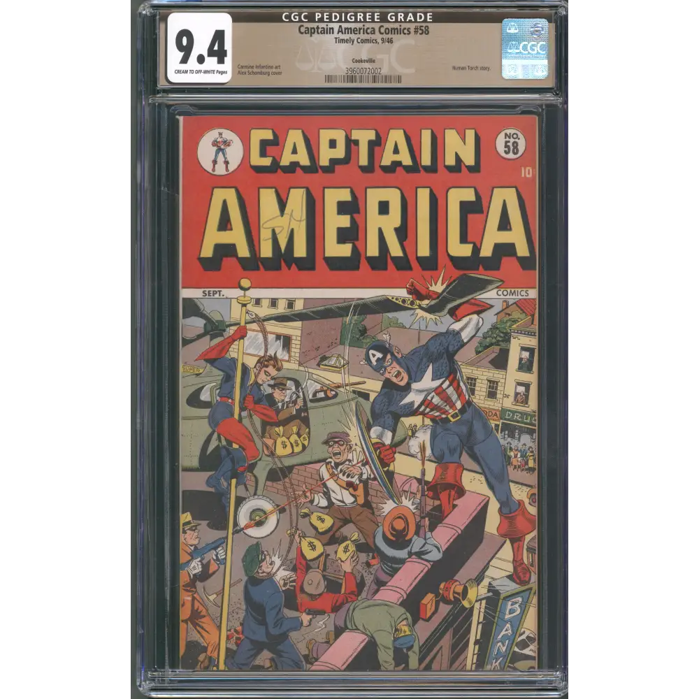 Captain America Comics #58 / Cookeville Pedigree / NM CGC 9.4!!!