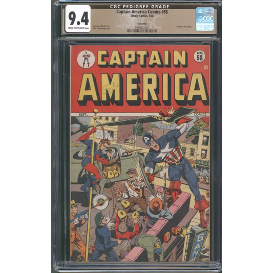 Captain America Comics #58 / Cookeville Pedigree / NM CGC 9.4!!!