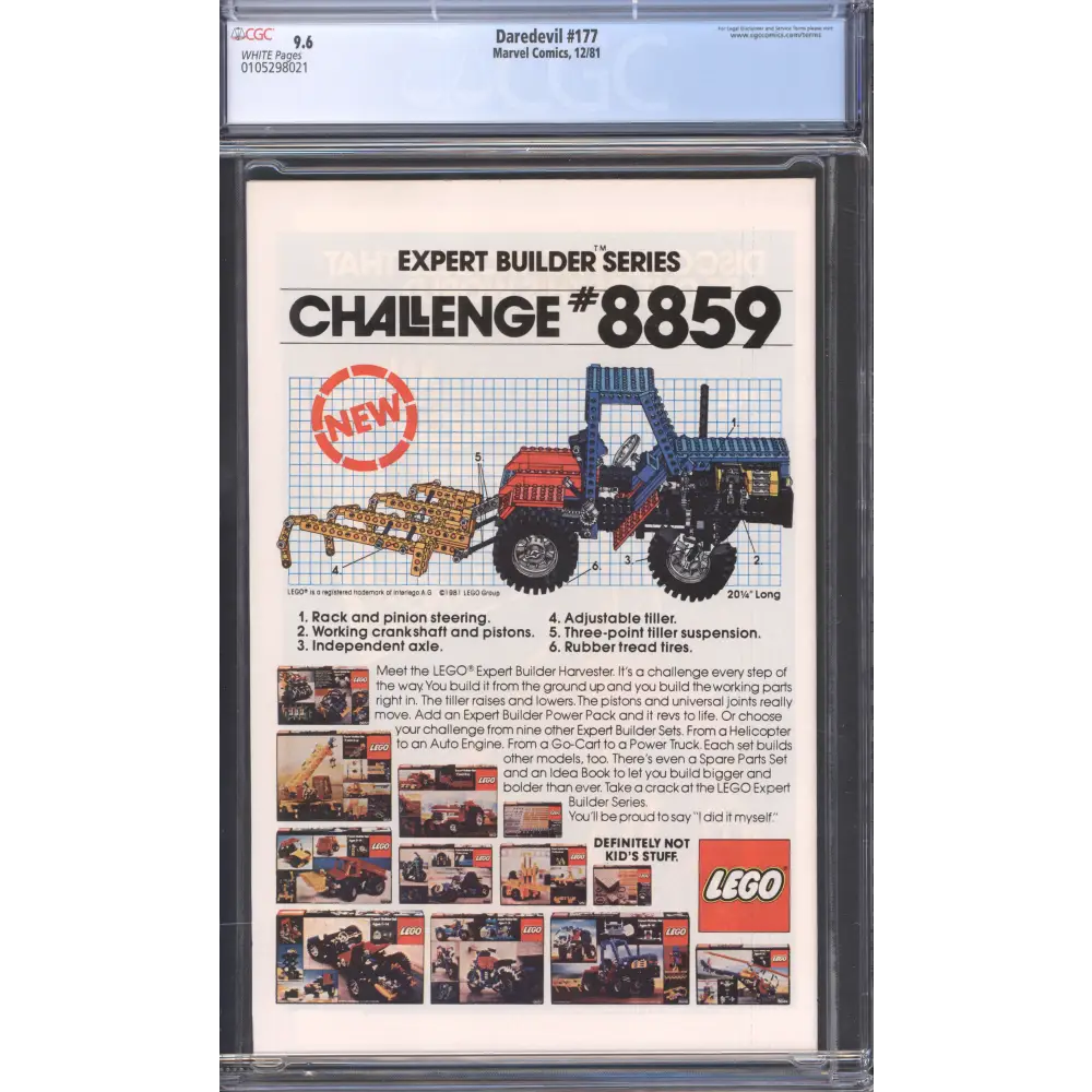 Daredevil #177 / CGC 9.6 / Frank Miller Art