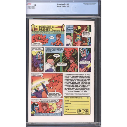Daredevil #180 / CGC 9.6 / White Pages
