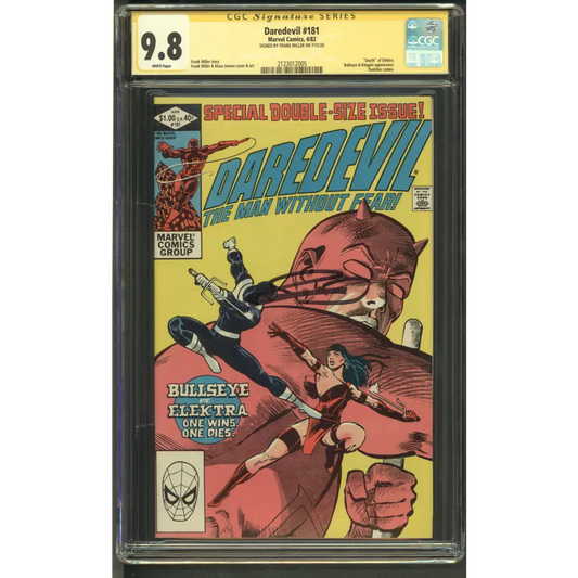 Daredevil #181 CGC 9.8 / Signed by Frank Miller / White Pages