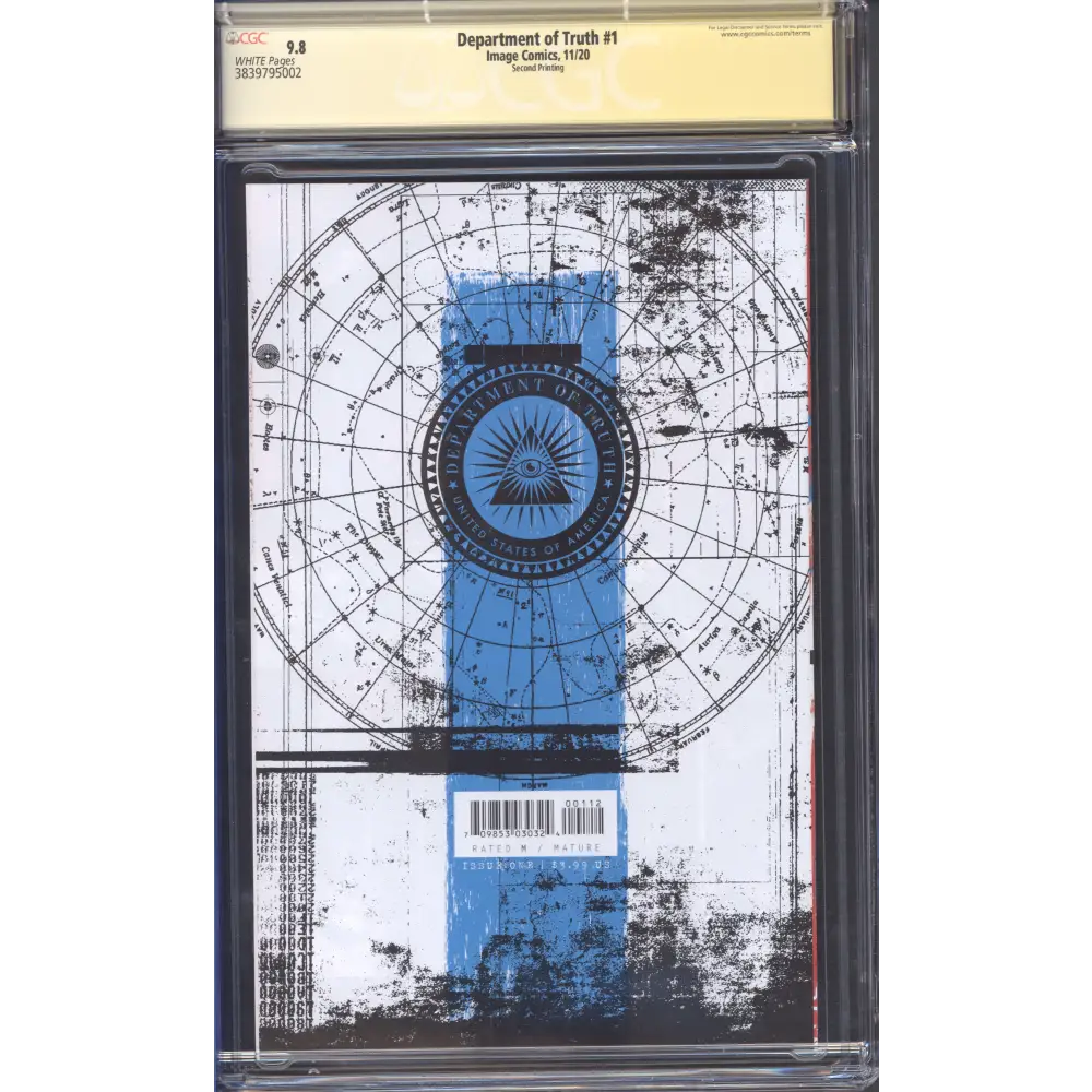 Department of Truth #1 / CGC 9.8 /SS: James Tynion / White Pages / First Print