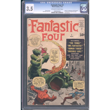 Fantastic Four #1 / CGC 3.5 / Origin & 1st appearance of the Fantastic Four (Marvel's 1st super-hero team) & the Mole Man. - Front Cover