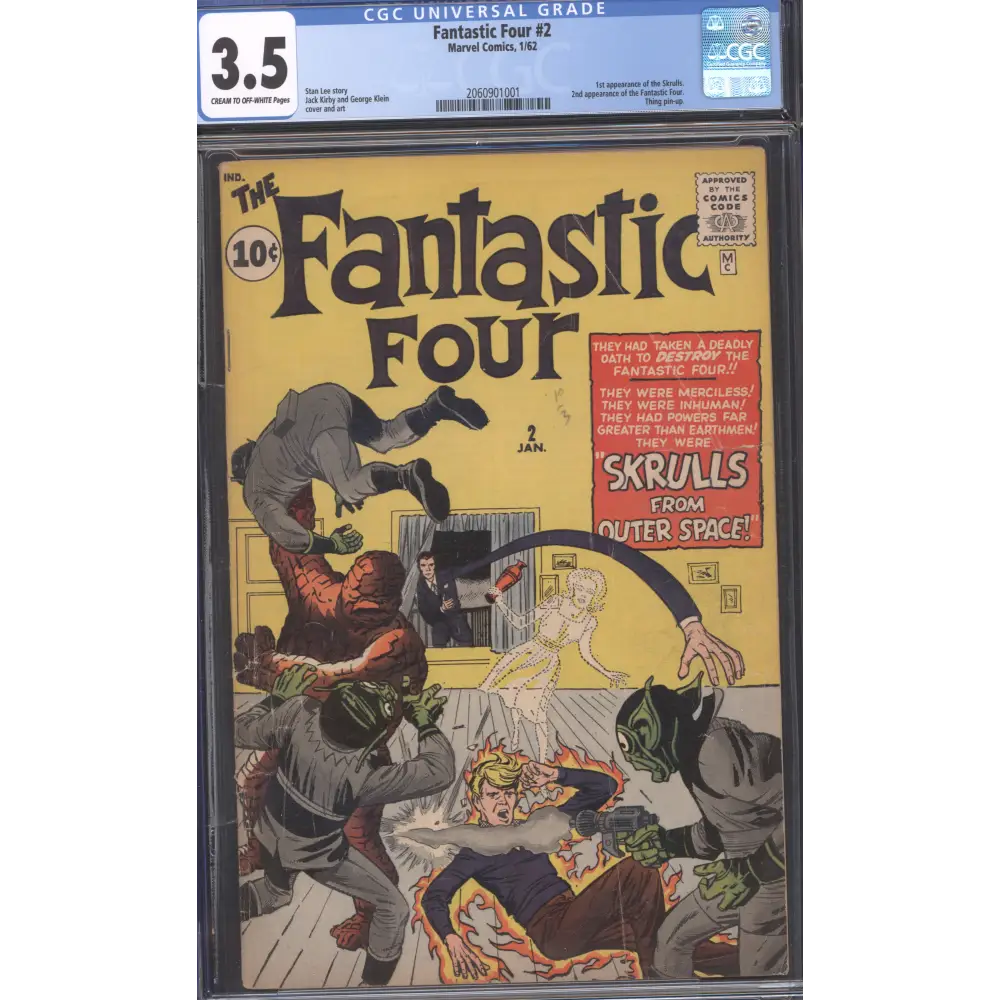 Fantastic Four #2 / CGC 3.5 / 1st Skrulls Appearance