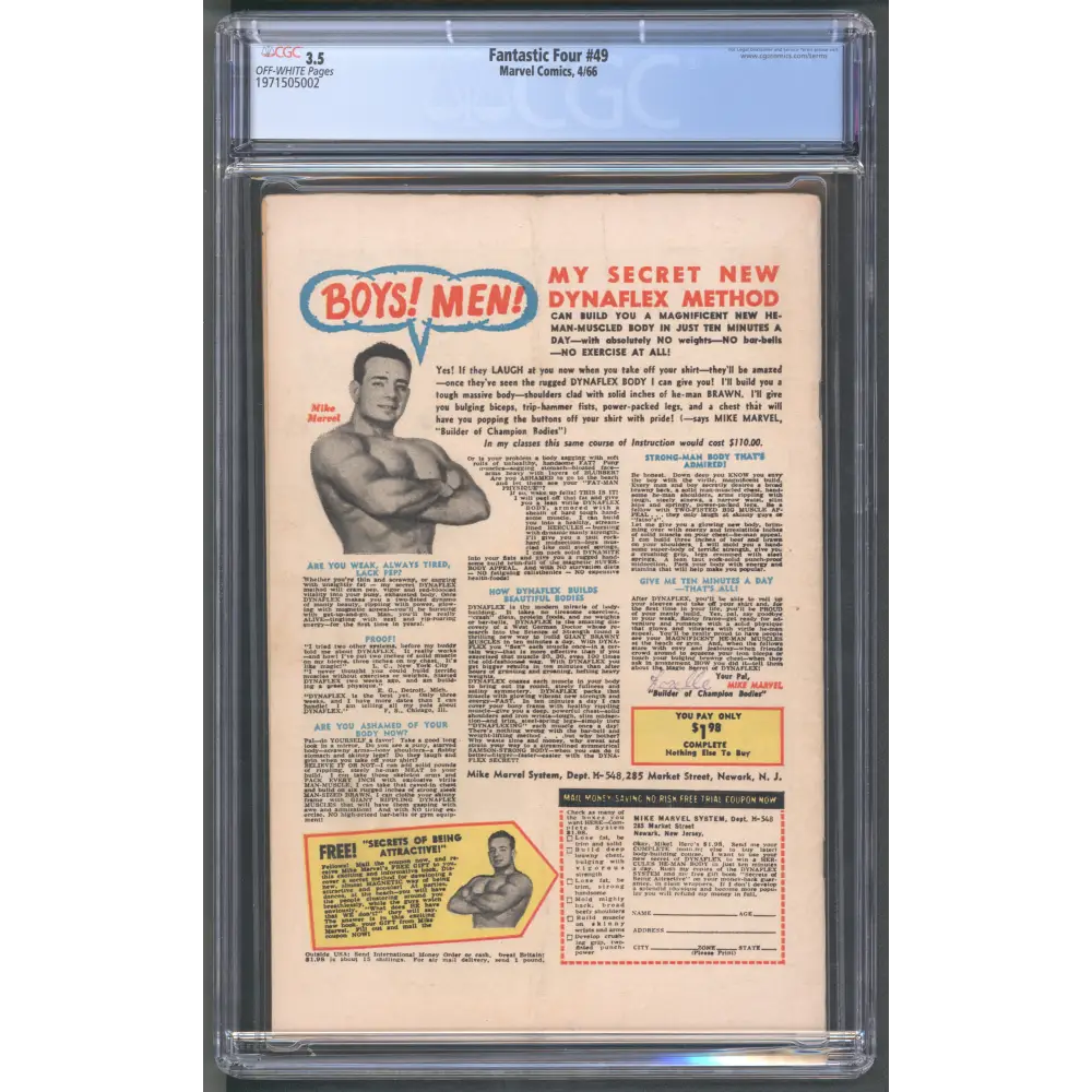 Fantastic Four #49 CGC 3.5 / 1st Full Galactus / Jack Kirby Art
