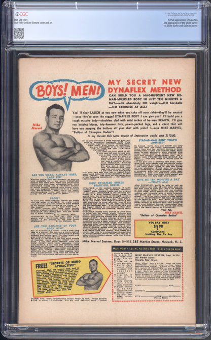Fantastic Four #49 / CGC 4 / 1st full appearance of Galactus. 2nd appearance of the Silver Surfer. 1st Silver Surfer and Galactus cover. - Back Cover