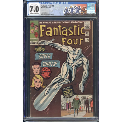 Fantastic Four #50 / CGC 7 / The Startling Saga of the Silver Surfer - Back Cover