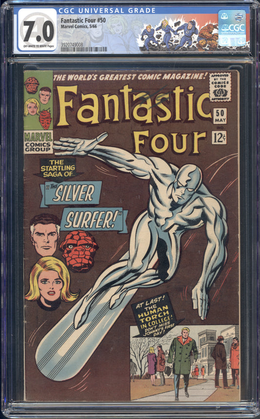 Fantastic Four #50 / CGC 7 / The Startling Saga of the Silver Surfer - Front Cover
