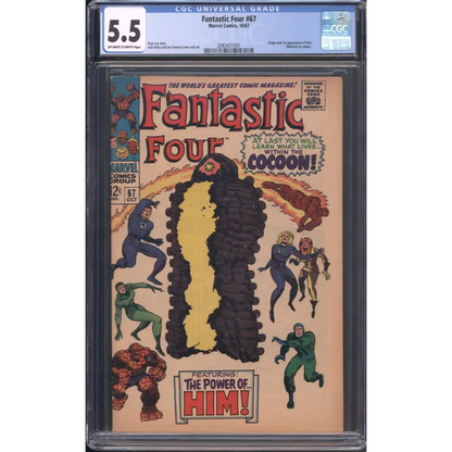 Fantastic Four #67 / CGC 5.5 / Origin and 1st appearance of Him (Warlock) in cameo. - Back Cover