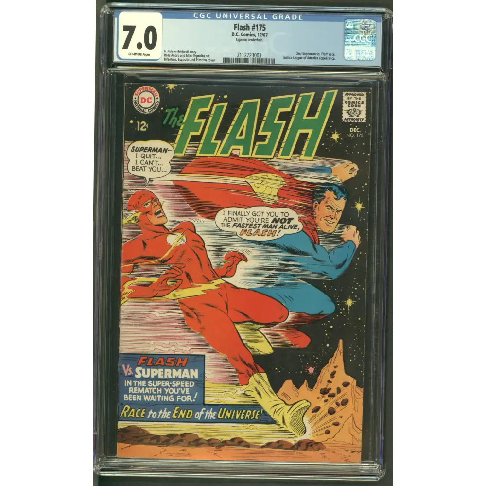 Flash #175 CGC 7.0 / Iconic Flash vs. Superman Cover