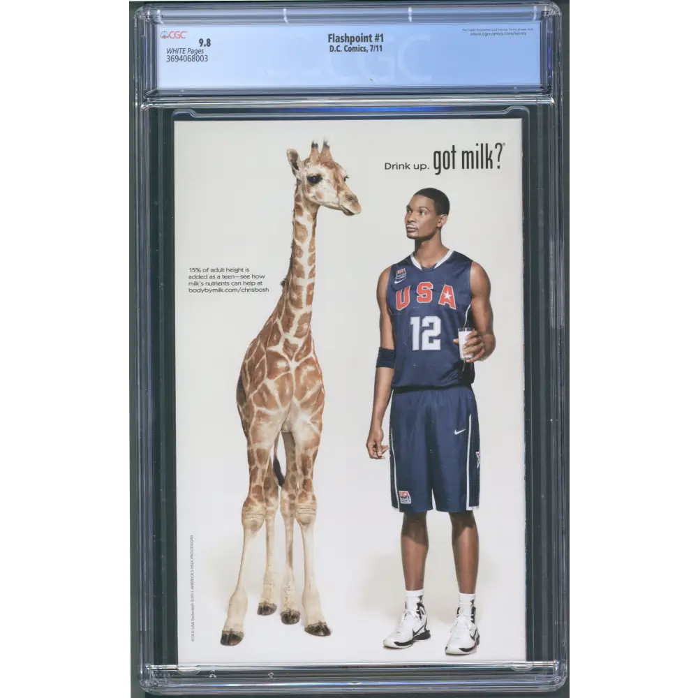 Flashpoint #1 / CGC 9.8 / White Pages / Geoff Johns Story