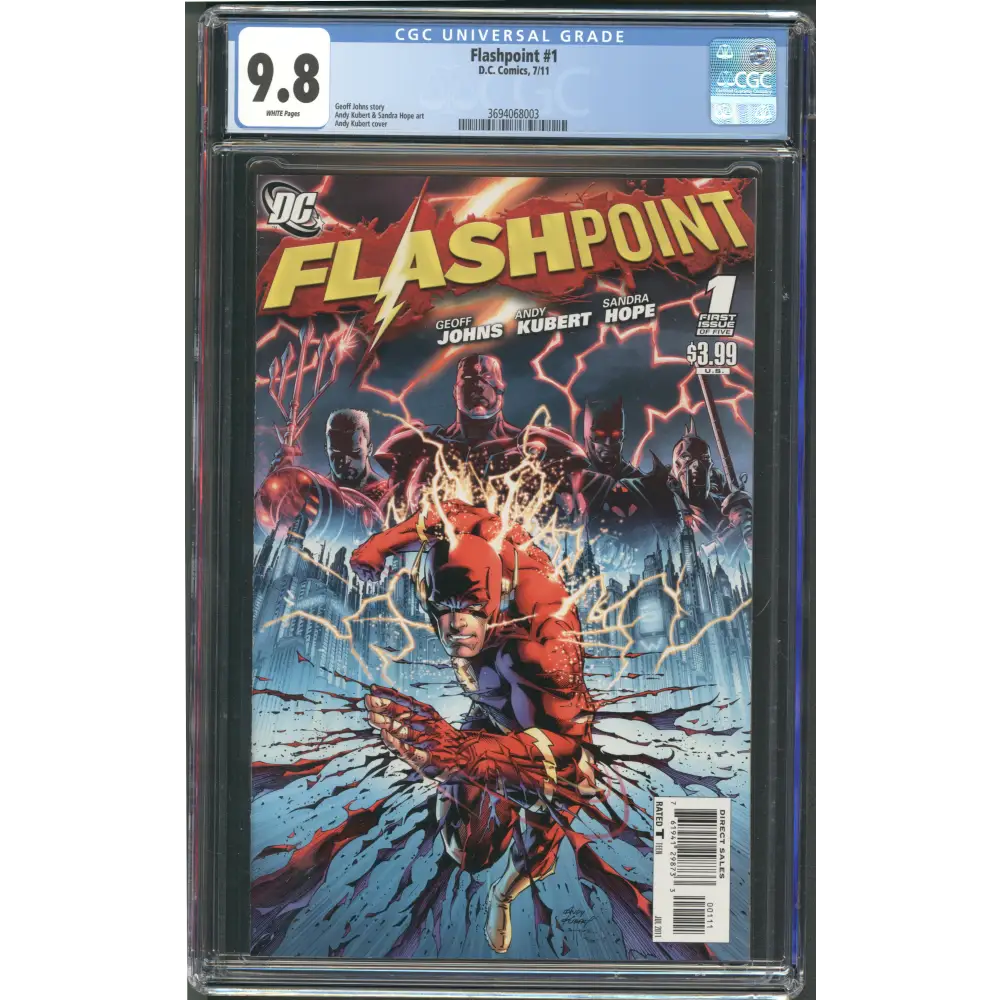 Flashpoint #1 / CGC 9.8 / White Pages / Geoff Johns Story
