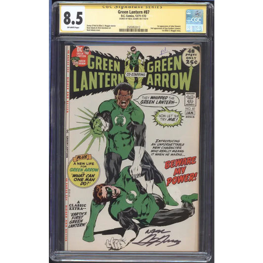 Green Lantern #87 / CGC 8.5 / First John Stewart / Signature Series: Neal Adams