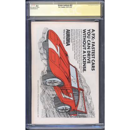 Green Lantern #87 / CGC 8.5 / First John Stewart / Signature Series: Neal Adams