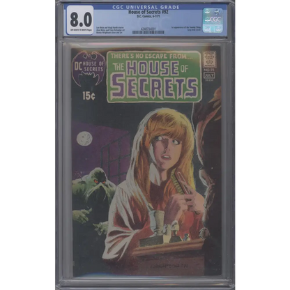 House of Secrets #92 / CGC 8.0 (OW) / 1st Appearance of Swamp Thing