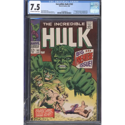 Incredible Hulk #102 /CGC 7.5 / Continuation from TTA #101 / Origin Retold