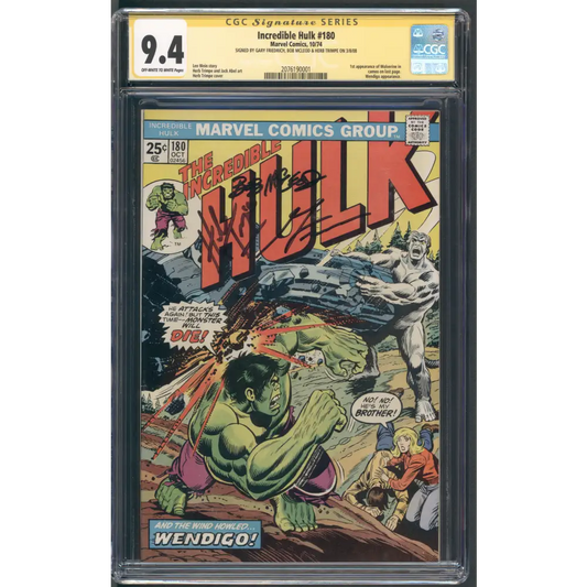 Incredible Hulk #180 / CGC 9.4 / 3x SS: Friedrich McCleod & Trimpe
