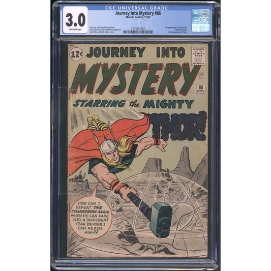 Journey Into Mystery #86 / CGC 3 / 1st appearance of Zarrko, the Tomorrow Man. 2nd appearance of Odin. - Front Cover